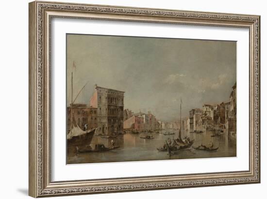 The Grand Canal in Venice with Palazzo Bembo, c.1768-Francesco Guardi-Framed Giclee Print