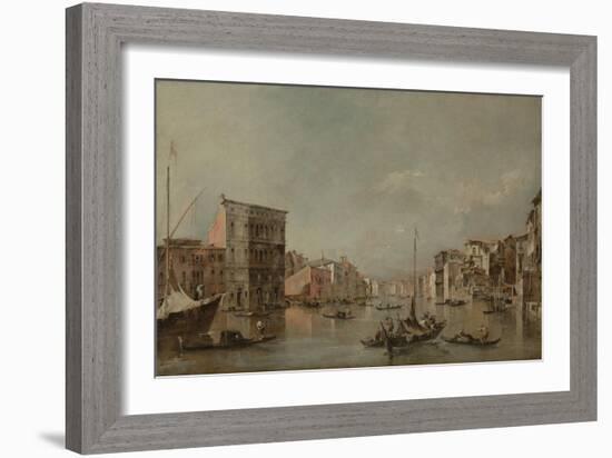 The Grand Canal in Venice with Palazzo Bembo, c.1768-Francesco Guardi-Framed Giclee Print