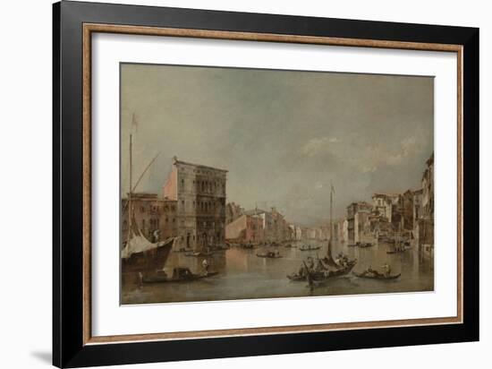 The Grand Canal in Venice with Palazzo Bembo, c.1768-Francesco Guardi-Framed Giclee Print