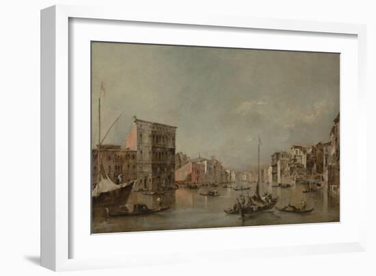 The Grand Canal in Venice with Palazzo Bembo, c.1768-Francesco Guardi-Framed Giclee Print