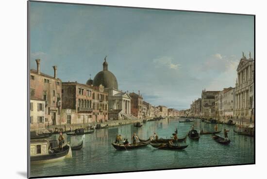 The Grand Canal in Venice with San Simeone Piccolo and the Scalzi Church, C. 1738-Canaletto-Mounted Giclee Print