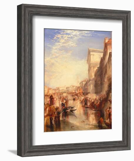 The Grand Canal: Scene - a Street in Venice, C.1837-J. M. W. Turner-Framed Giclee Print