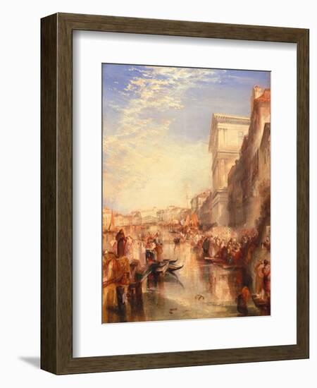 The Grand Canal: Scene - a Street in Venice, C.1837-J. M. W. Turner-Framed Giclee Print