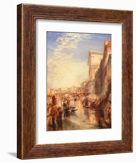 The Grand Canal: Scene - a Street in Venice, C.1837-J. M. W. Turner-Framed Giclee Print