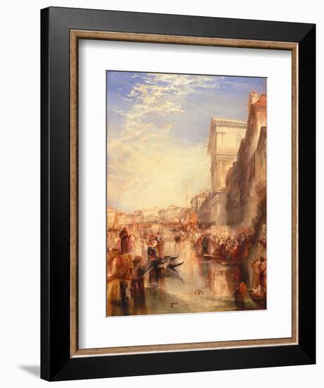 The Grand Canal: Scene - a Street in Venice, C.1837-J. M. W. Turner-Framed Giclee Print