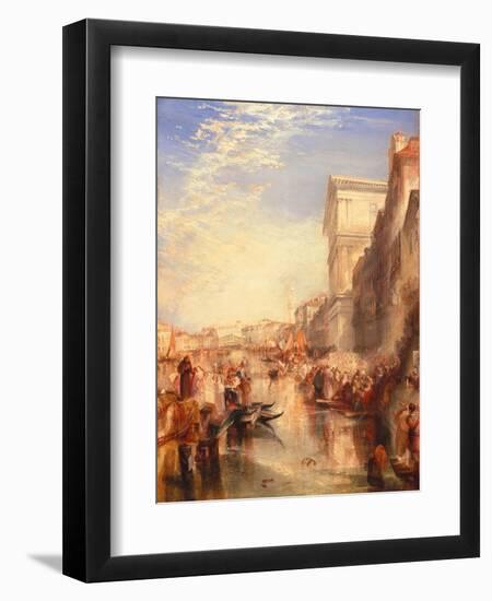 The Grand Canal: Scene - a Street in Venice, C.1837-J. M. W. Turner-Framed Giclee Print