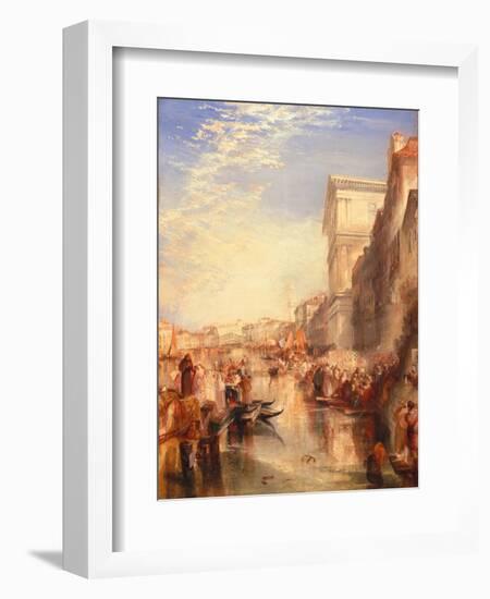 The Grand Canal: Scene - a Street in Venice, C.1837-J. M. W. Turner-Framed Giclee Print