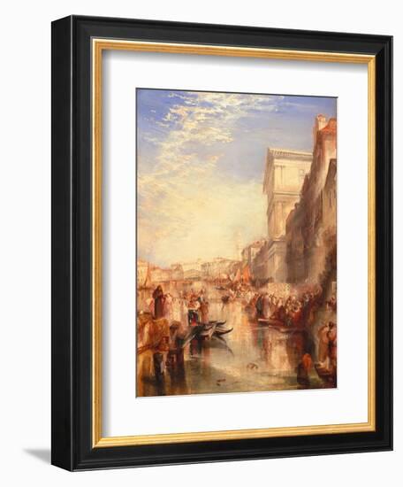 The Grand Canal: Scene - a Street in Venice, C.1837-J. M. W. Turner-Framed Giclee Print