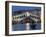 The Grand Canal, the Rialto Bridge and Gondolas at Night, Venice, Veneto, Italy-Christian Kober-Framed Photographic Print