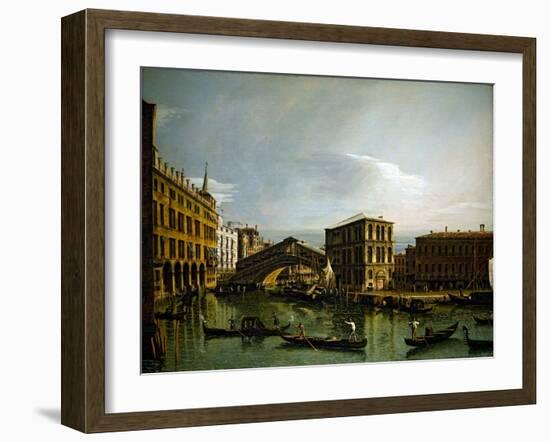 The Grand Canal, Venice, 18Th Century (Painting)-Bernardo Bellotto-Framed Giclee Print