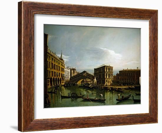 The Grand Canal, Venice, 18Th Century (Painting)-Bernardo Bellotto-Framed Giclee Print