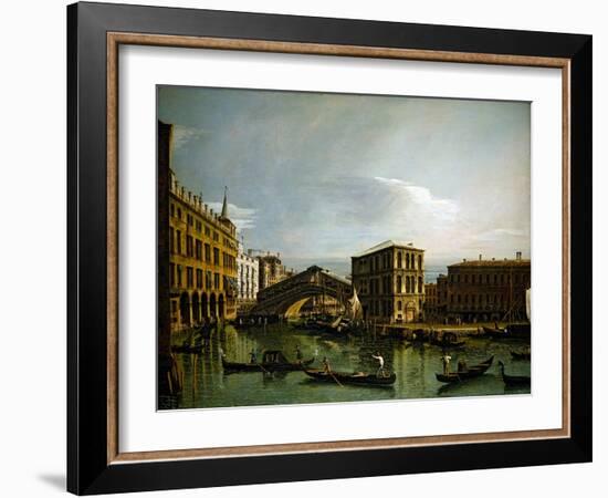 The Grand Canal, Venice, 18Th Century (Painting)-Bernardo Bellotto-Framed Giclee Print