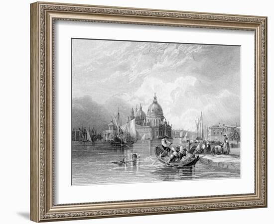 The Grand Canal, Venice, Engraved by J. Thomas, C.1829 (Engraving)-Charles Bentley-Framed Giclee Print