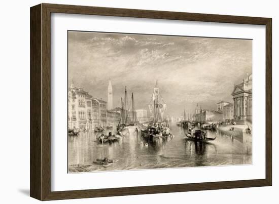 The Grand Canal, Venice, Engraved by William Miller (1796-1882) 1838-52 (Engraving)-J. M. W. Turner-Framed Giclee Print