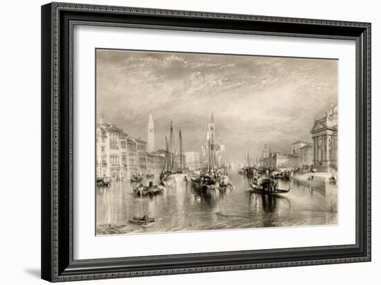 The Grand Canal, Venice, Engraved by William Miller (1796-1882) 1838-52 (Engraving)-J. M. W. Turner-Framed Giclee Print