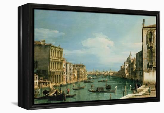 The Grand Canal Venice Looking East from the Campo Di San Vio-Canaletto-Framed Premier Image Canvas