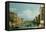 The Grand Canal Venice Looking East from the Campo Di San Vio-Canaletto-Framed Premier Image Canvas