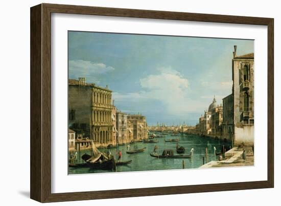 The Grand Canal Venice Looking East from the Campo Di San Vio-Canaletto-Framed Giclee Print