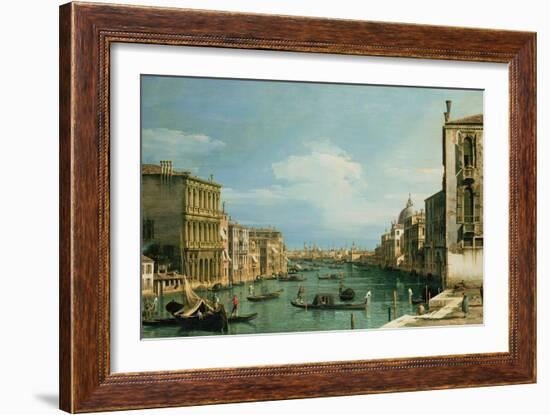 The Grand Canal Venice Looking East from the Campo Di San Vio-Canaletto-Framed Giclee Print