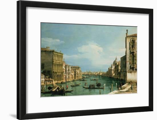 The Grand Canal Venice Looking East from the Campo Di San Vio-Canaletto-Framed Giclee Print