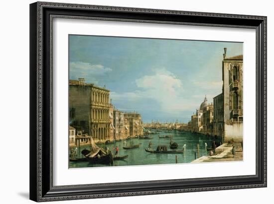 The Grand Canal Venice Looking East from the Campo Di San Vio-Canaletto-Framed Giclee Print