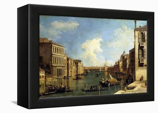 The Grand Canal, Venice, Looking East from the Campo Di San Vio-Canaletto-Framed Premier Image Canvas