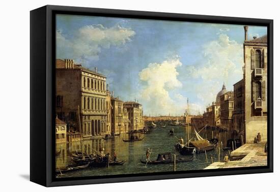 The Grand Canal, Venice, Looking East from the Campo Di San Vio-Canaletto-Framed Premier Image Canvas