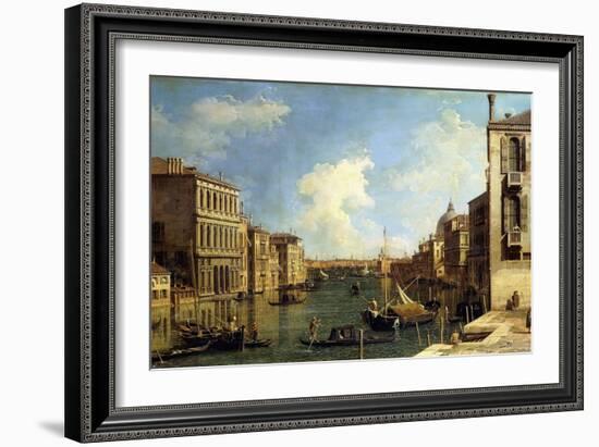 The Grand Canal, Venice, Looking East from the Campo Di San Vio-Canaletto-Framed Giclee Print