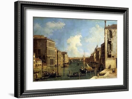 The Grand Canal, Venice, Looking East from the Campo Di San Vio-Canaletto-Framed Giclee Print