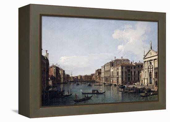 The Grand Canal, Venice, Looking South-East from San Stae to the Fabbriche Nuove Di Rialto-Canaletto-Framed Premier Image Canvas