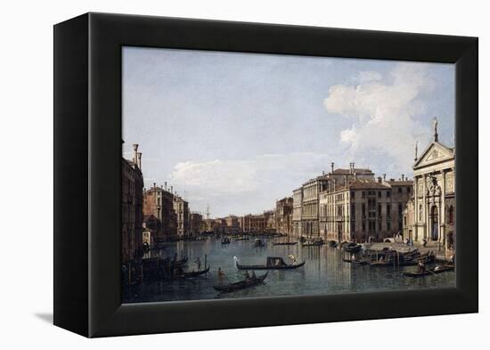 The Grand Canal, Venice, Looking South-East from San Stae to the Fabbriche Nuove Di Rialto-Canaletto-Framed Premier Image Canvas