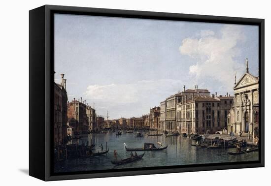 The Grand Canal, Venice, Looking South-East from San Stae to the Fabbriche Nuove Di Rialto-Canaletto-Framed Premier Image Canvas