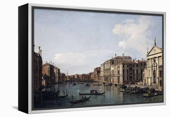 The Grand Canal, Venice, Looking South-East from San Stae to the Fabbriche Nuove Di Rialto-Canaletto-Framed Premier Image Canvas