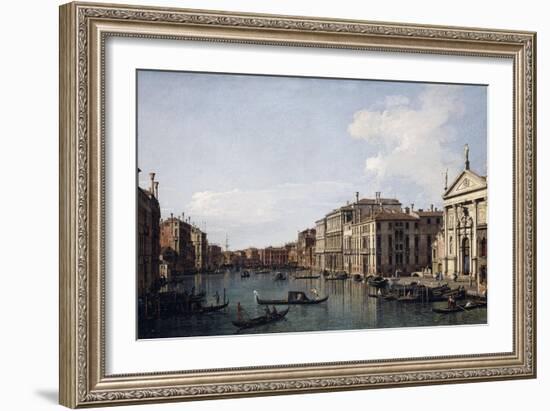 The Grand Canal, Venice, Looking South-East from San Stae to the Fabbriche Nuove Di Rialto-Canaletto-Framed Giclee Print