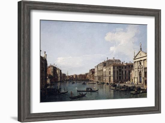 The Grand Canal, Venice, Looking South-East from San Stae to the Fabbriche Nuove Di Rialto-Canaletto-Framed Giclee Print