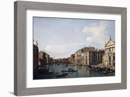 The Grand Canal, Venice, Looking South-East from San Stae to the Fabbriche Nuove Di Rialto-Canaletto-Framed Giclee Print