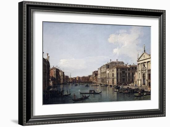 The Grand Canal, Venice, Looking South-East from San Stae to the Fabbriche Nuove Di Rialto-Canaletto-Framed Giclee Print