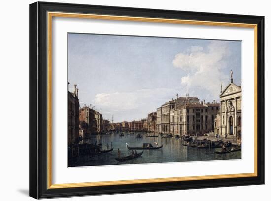 The Grand Canal, Venice, Looking South-East from San Stae to the Fabbriche Nuove Di Rialto-Canaletto-Framed Giclee Print