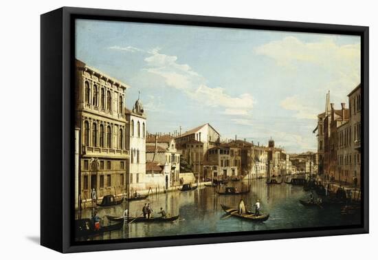 The Grand Canal, Venice, Looking Southwest from a Point Near the Rialto Bridge-Bernardo Bellotto-Framed Premier Image Canvas