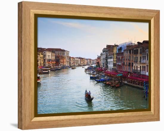 The Grand Canal, Venice, UNESCO World Heritage Site, Veneto, Italy, Europe-Amanda Hall-Framed Premier Image Canvas