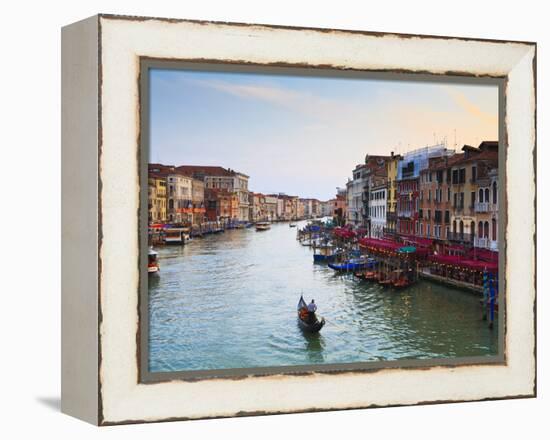 The Grand Canal, Venice, UNESCO World Heritage Site, Veneto, Italy, Europe-Amanda Hall-Framed Premier Image Canvas