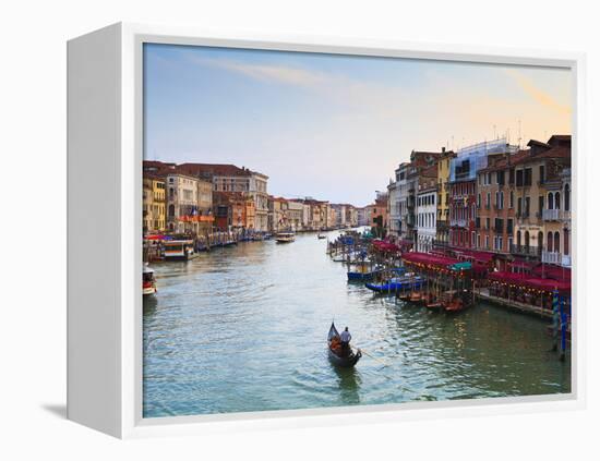 The Grand Canal, Venice, UNESCO World Heritage Site, Veneto, Italy, Europe-Amanda Hall-Framed Premier Image Canvas