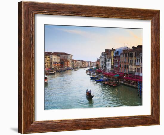 The Grand Canal, Venice, UNESCO World Heritage Site, Veneto, Italy, Europe-Amanda Hall-Framed Photographic Print