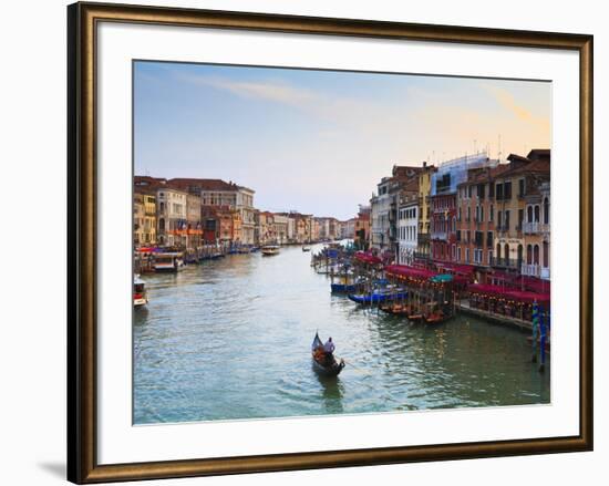 The Grand Canal, Venice, UNESCO World Heritage Site, Veneto, Italy, Europe-Amanda Hall-Framed Photographic Print