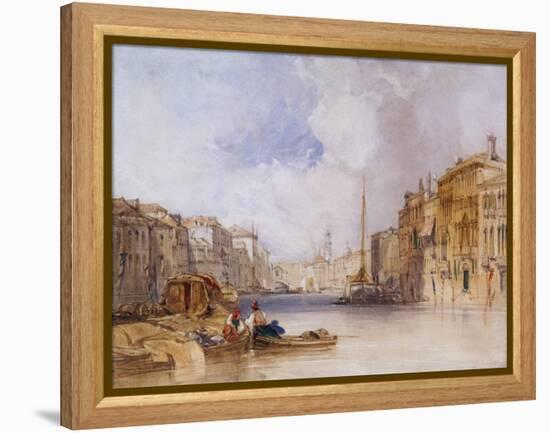 The Grand Canal, Venice watercolor and pencil on paper-William Callow-Framed Premier Image Canvas