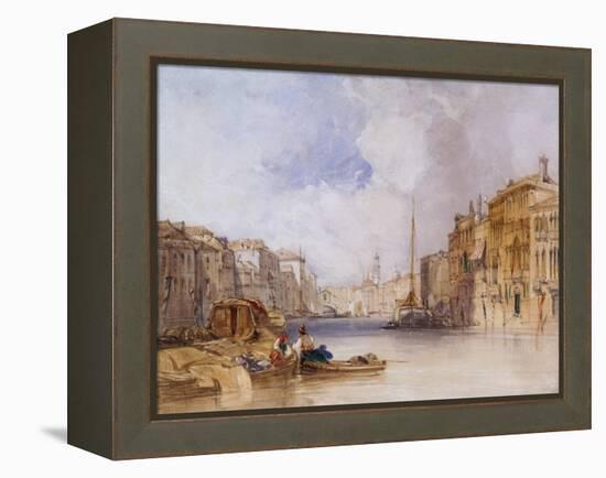 The Grand Canal, Venice watercolor and pencil on paper-William Callow-Framed Premier Image Canvas