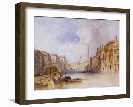 The Grand Canal, Venice watercolor and pencil on paper-William Callow-Framed Giclee Print