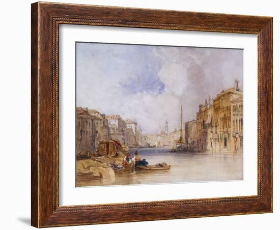 The Grand Canal, Venice watercolor and pencil on paper-William Callow-Framed Giclee Print