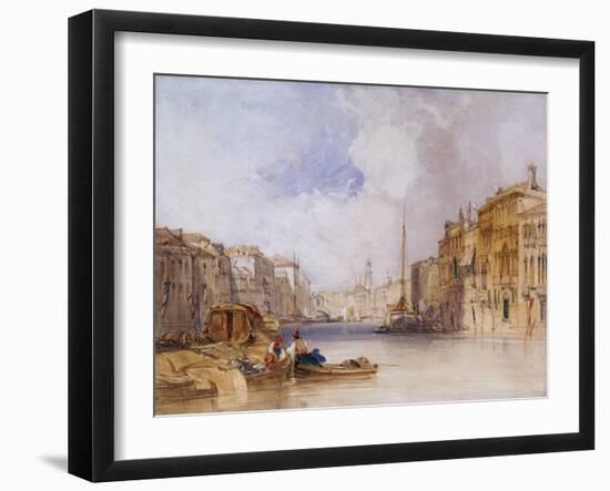 The Grand Canal, Venice watercolor and pencil on paper-William Callow-Framed Giclee Print