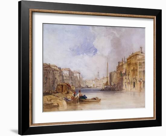 The Grand Canal, Venice watercolor and pencil on paper-William Callow-Framed Giclee Print